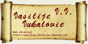 Vasilije Vukalović vizit kartica